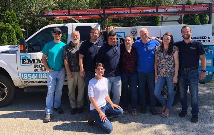 Picture of Roofing Company Owner and Trucks